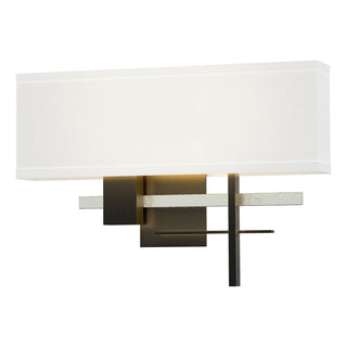 Buy black-with-natural-anna-shade-sf-glass-and-white-shade Cosmo Sconce by Hubbardton Forge