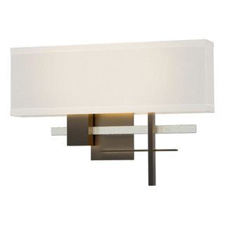 Buy oil-rubbed-bronze-with-flax-shade-se-glass-and-white-shade Cosmo Sconce by Hubbardton Forge