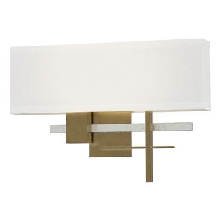 Buy soft-gold-with-natural-anna-shade-sf-glass-and-white-shade Cosmo Sconce by Hubbardton Forge