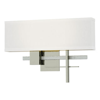 Buy sterling-with-natural-anna-shade-sf-glass-and-white-shade Cosmo Sconce by Hubbardton Forge