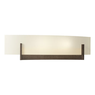 Buy bronze-with-opal-glass-gg-glass-and-white-shade Axis Sconce by Hubbardton Forge