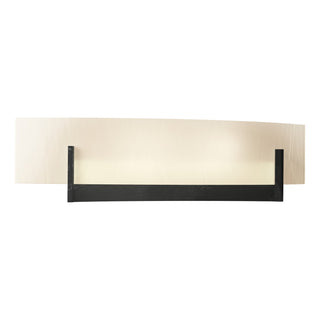 Buy black-with-white-art-glass-bb-glass-and-white-shade Axis Sconce by Hubbardton Forge