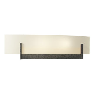 Buy natural-iron-with-opal-glass-gg-glass-and-white-shade Axis Sconce by Hubbardton Forge