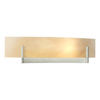 Buy sterling-with-amber-swirl-glass-aa-glass-and-amber-brown-shade Axis Sconce by Hubbardton Forge