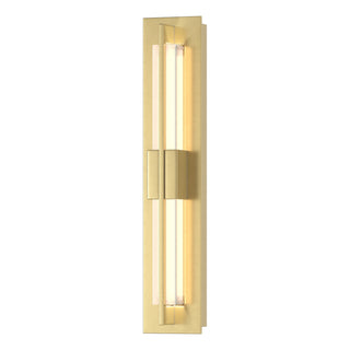Buy modern-brass-with-clear-glass-zm-glass-and-clear-shade Axis Sconce by Hubbardton Forge