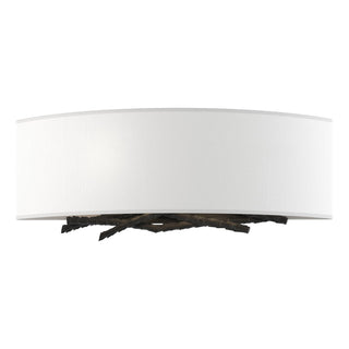 Buy black-with-natural-anna-shade-sf-glass-and-white-shade Brindille Sconce by Hubbardton Forge