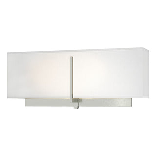 Buy sterling-with-natural-anna-shade-sf-glass-and-white-shade Exos Sconce by Hubbardton Forge