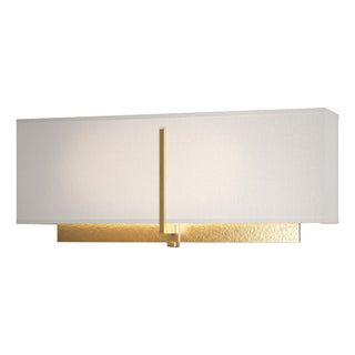 Buy modern-brass-with-flax-shade-se-glass-and-white-shade Exos Sconce by Hubbardton Forge
