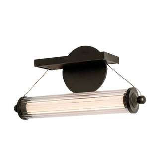 Buy oil-rubbed-bronze-with-clear-glass-zm-glass-and-clear-textured-shade Libra Sconce by Hubbardton Forge