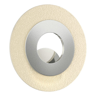 Buy sterling-with-13-clear-textured-glass-yw-glass-and-clear-textured-shade Orbit Sconce by Hubbardton Forge