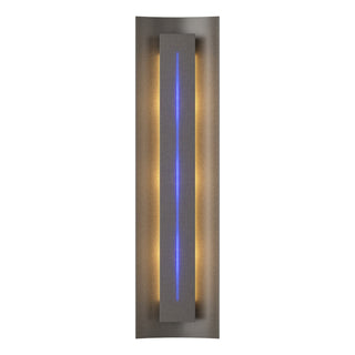 Buy dark-smoke-with-blue-glass-ee-glass-and-blue-shade Gallery Sconce by Hubbardton Forge