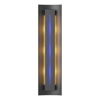 Buy black-with-blue-glass-ee-glass-and-blue-shade Gallery Sconce by Hubbardton Forge
