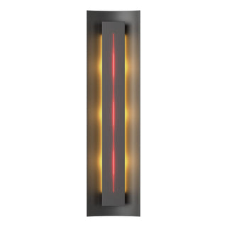 Buy black-with-red-glass-rr-glass-and-red-shade Gallery Sconce by Hubbardton Forge