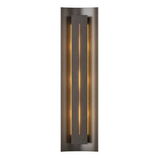 Buy oil-rubbed-bronze-with-ivory-art-glass-cc-glass-and-white-shade Gallery Sconce by Hubbardton Forge