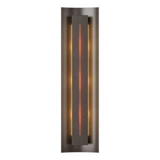 Buy oil-rubbed-bronze-with-amber-glass-ff-glass-and-amber-brown-shade Gallery Sconce by Hubbardton Forge