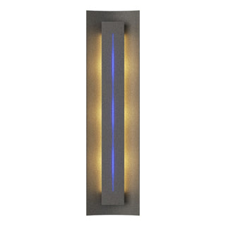 Buy natural-iron-with-blue-glass-ee-glass-and-blue-shade Gallery Sconce by Hubbardton Forge