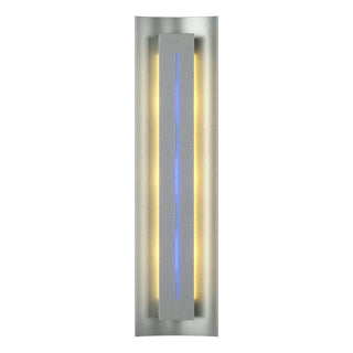 Buy vintage-platinum-with-blue-glass-ee-glass-and-blue-shade Gallery Sconce by Hubbardton Forge