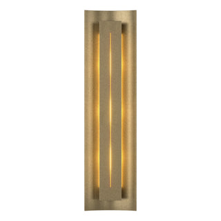 Buy soft-gold-with-ivory-art-glass-cc-glass-and-white-shade Gallery Sconce by Hubbardton Forge