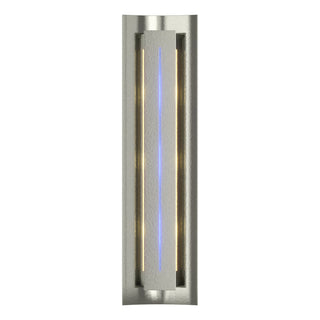 Buy sterling-with-blue-glass-ee-glass-and-blue-shade Gallery Sconce by Hubbardton Forge