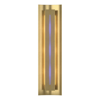 Buy modern-brass-with-blue-glass-ee-glass-and-blue-shade Gallery Sconce by Hubbardton Forge