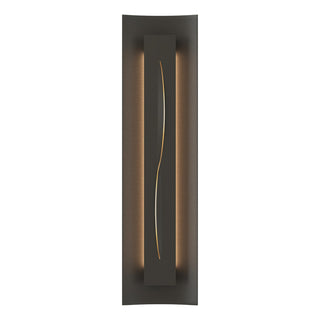 Buy dark-smoke-with-ivory-art-glass-cc-glass-and-white-shade Gallery Sconce by Hubbardton Forge