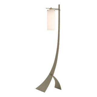 Buy soft-gold-with-opal-glass-gg-glass-and-white-shade Stasis Floor Lamp by Hubbardton Forge