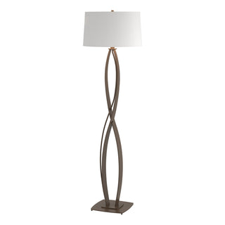 Buy bronze-with-natural-anna-shade-sf-glass-and-white-shade Almost Infinity Floor Lamp by Hubbardton Forge