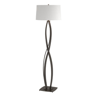 Buy oil-rubbed-bronze-with-natural-anna-shade-sf-glass-and-white-shade Almost Infinity Floor Lamp by Hubbardton Forge
