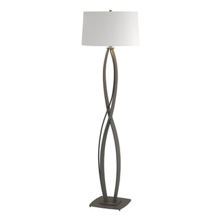 Buy natural-iron-with-natural-anna-shade-sf-glass-and-white-shade Almost Infinity Floor Lamp by Hubbardton Forge
