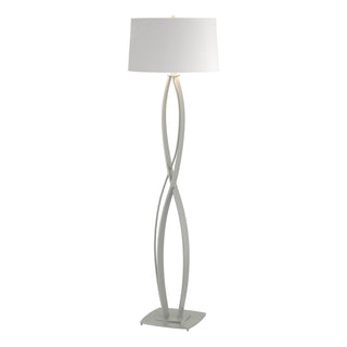 Buy vintage-platinum-with-natural-anna-shade-sf-glass-and-white-shade Almost Infinity Floor Lamp by Hubbardton Forge