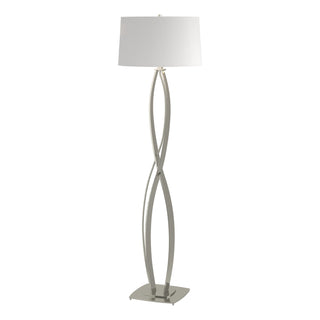 Buy sterling-with-natural-anna-shade-sf-glass-and-white-shade Almost Infinity Floor Lamp by Hubbardton Forge