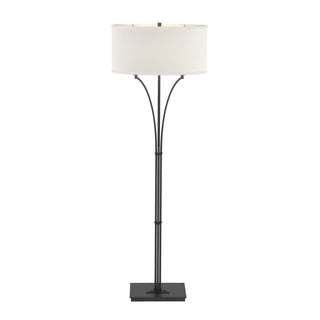 Buy black-with-natural-anna-shade-sf-glass-and-white-shade Formae Floor Lamp by Hubbardton Forge