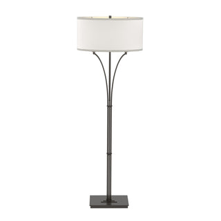 Buy oil-rubbed-bronze-with-flax-shade-se-glass-and-white-shade Formae Floor Lamp by Hubbardton Forge
