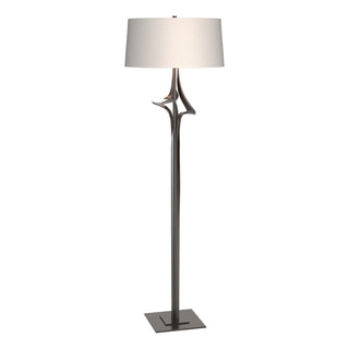 Buy oil-rubbed-bronze-with-flax-shade-se-glass-and-white-shade Antasia Floor Lamp by Hubbardton Forge