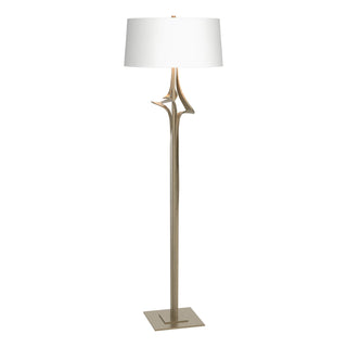 Buy soft-gold-with-natural-anna-shade-sf-glass-and-white-shade Antasia Floor Lamp by Hubbardton Forge