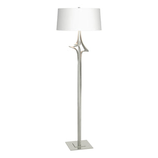 Buy sterling-with-natural-anna-shade-sf-glass-and-white-shade Antasia Floor Lamp by Hubbardton Forge