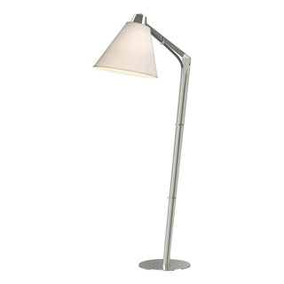Buy sterling-with-flax-shade-se-glass-and-white-shade Reach Floor Lamp by Hubbardton Forge