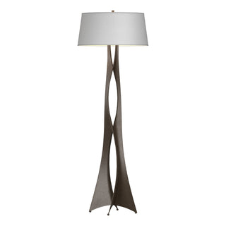 Buy bronze-with-natural-anna-shade-sf-glass-and-white-shade Moreau Floor Lamp by Hubbardton Forge