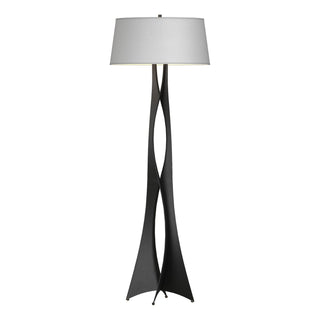 Buy black-with-natural-anna-shade-sf-glass-and-white-shade Moreau Floor Lamp by Hubbardton Forge
