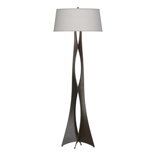 Buy oil-rubbed-bronze-with-flax-shade-se-glass-and-white-shade Moreau Floor Lamp by Hubbardton Forge