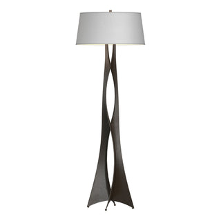 Buy oil-rubbed-bronze-with-natural-anna-shade-sf-glass-and-white-shade Moreau Floor Lamp by Hubbardton Forge