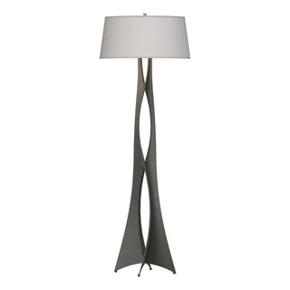 Buy natural-iron-with-flax-shade-se-glass-and-white-shade Moreau Floor Lamp by Hubbardton Forge
