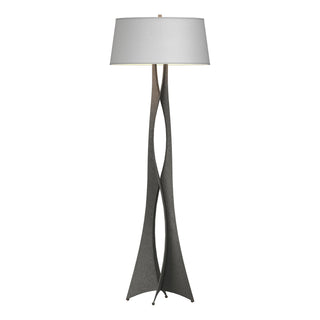 Buy natural-iron-with-natural-anna-shade-sf-glass-and-white-shade Moreau Floor Lamp by Hubbardton Forge
