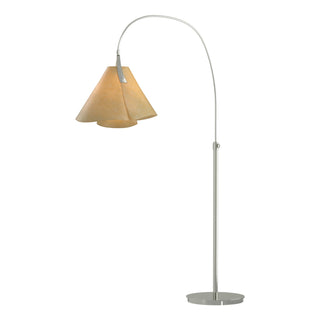 Buy sterling-with-spun-amber-si-glass-and-amber-brown-shade Mobius Floor Lamp by Hubbardton Forge
