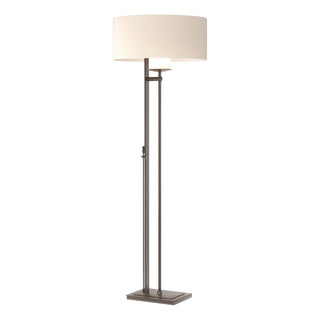 Buy oil-rubbed-bronze-with-flax-shade-se-glass-and-white-shade Rook Floor Lamp by Hubbardton Forge