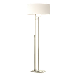Buy sterling-with-natural-anna-shade-sf-glass-and-white-shade Rook Floor Lamp by Hubbardton Forge