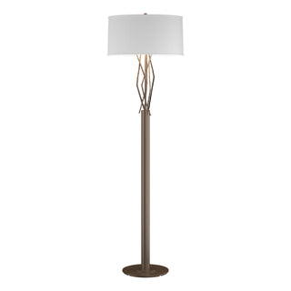 Buy bronze-with-natural-anna-shade-sf-glass-and-white-shade Brindille Floor Lamp by Hubbardton Forge