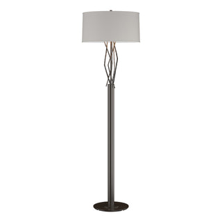 Buy oil-rubbed-bronze-with-flax-shade-se-glass-and-white-shade Brindille Floor Lamp by Hubbardton Forge