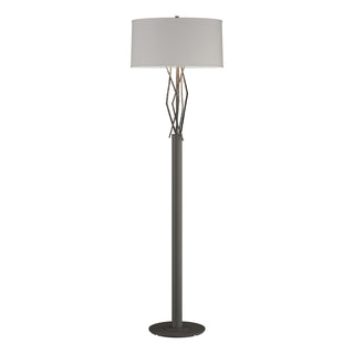Buy natural-iron-with-flax-shade-se-glass-and-white-shade Brindille Floor Lamp by Hubbardton Forge
