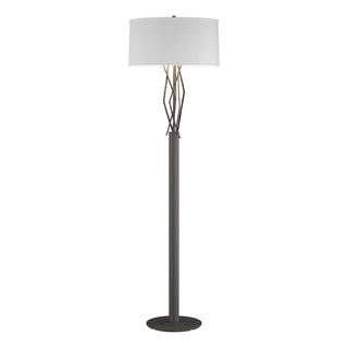 Buy natural-iron-with-natural-anna-shade-sf-glass-and-white-shade Brindille Floor Lamp by Hubbardton Forge